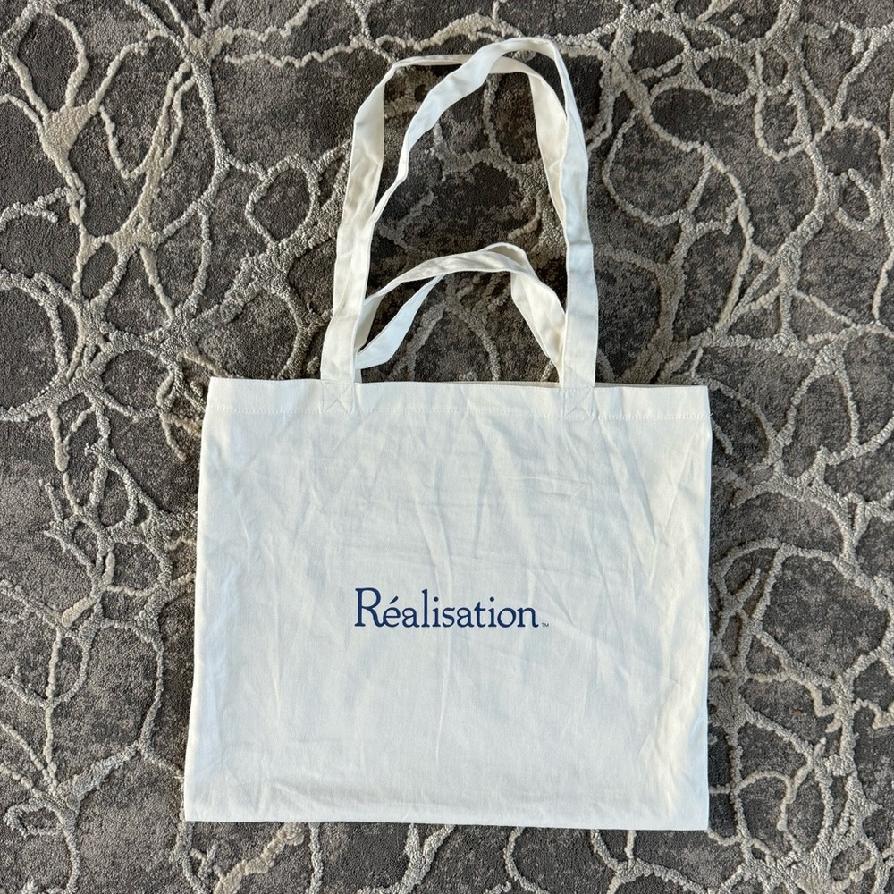 Réalisation Par Tote Bag White and Navy